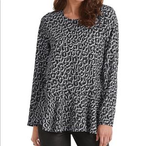 MUDPIE Grey Leopard top